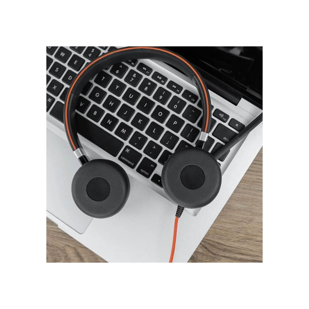 Coussinets de remplacement en cuir pour Jabra Evolve