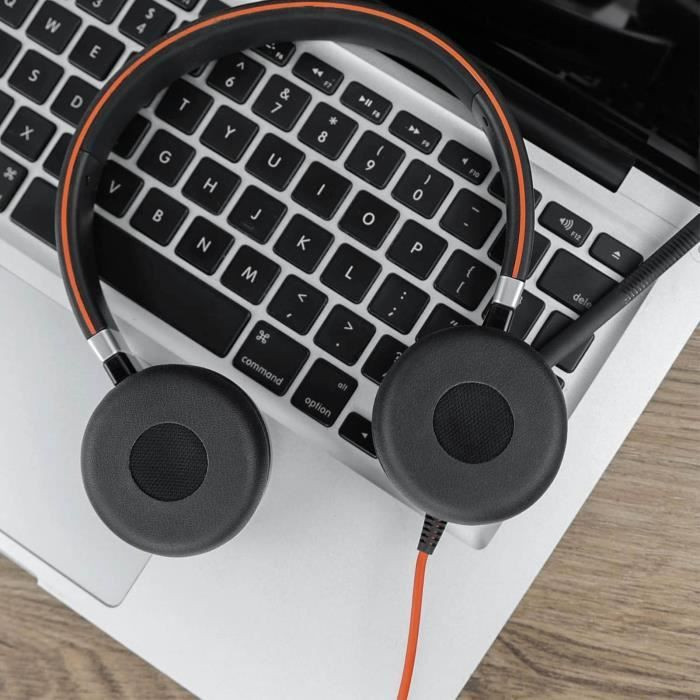 Coussinets de remplacement en cuir pour Jabra Evolve