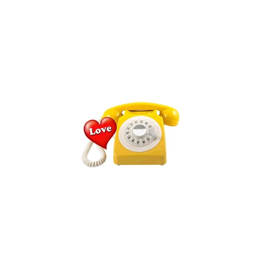 Téléphone rétro GPO 746 moutarde - Style vintage
