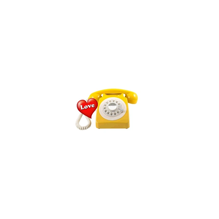 Téléphone rétro GPO 746 moutarde - Style vintage