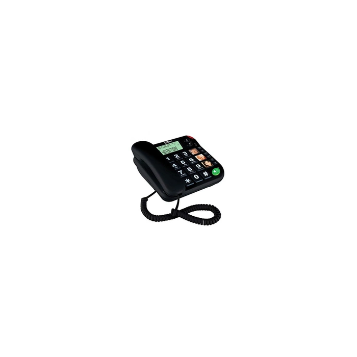 KXT480 - Téléphone Filaire Noir pour Seniors