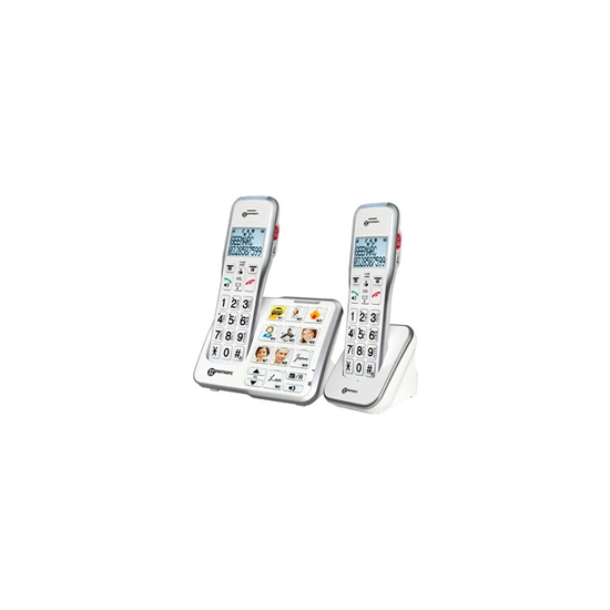 Téléphones à Grosses touches Blanc 595-2 Photo