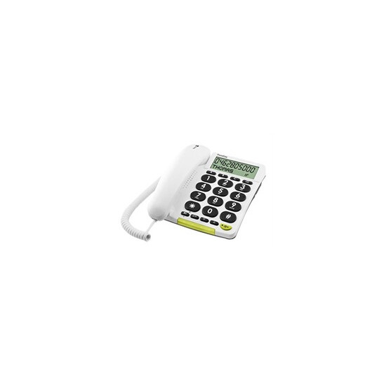 PhoneEasy 312cs - Téléphone filaire avec ID d'appelant - blanc