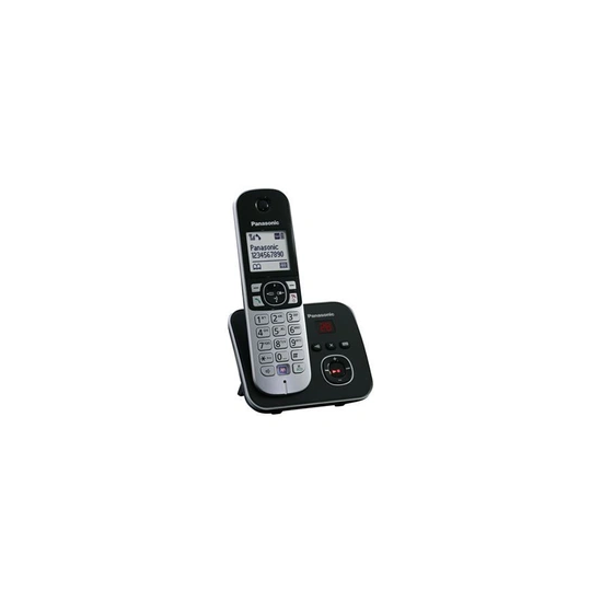 KX-TG6821 - Téléphone sans fil - système de répondeur avec ID d'appelant - DECT - noir