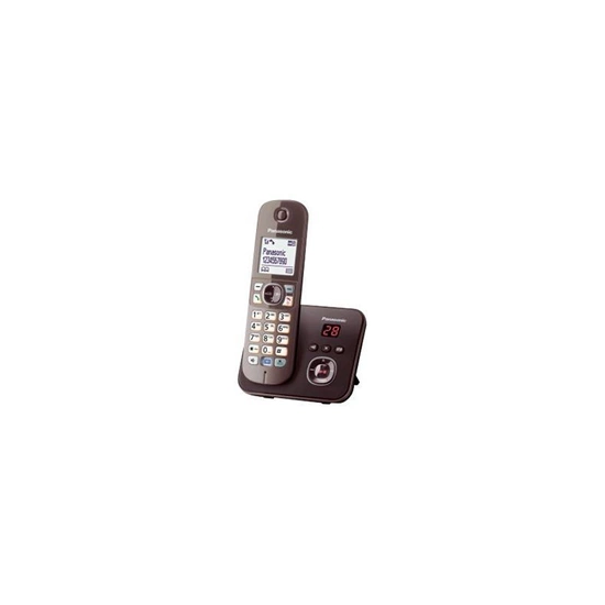 KX-TG6821 - Téléphone sans fil - système de répondeur avec ID d'appelant - DECT - Marron mocca