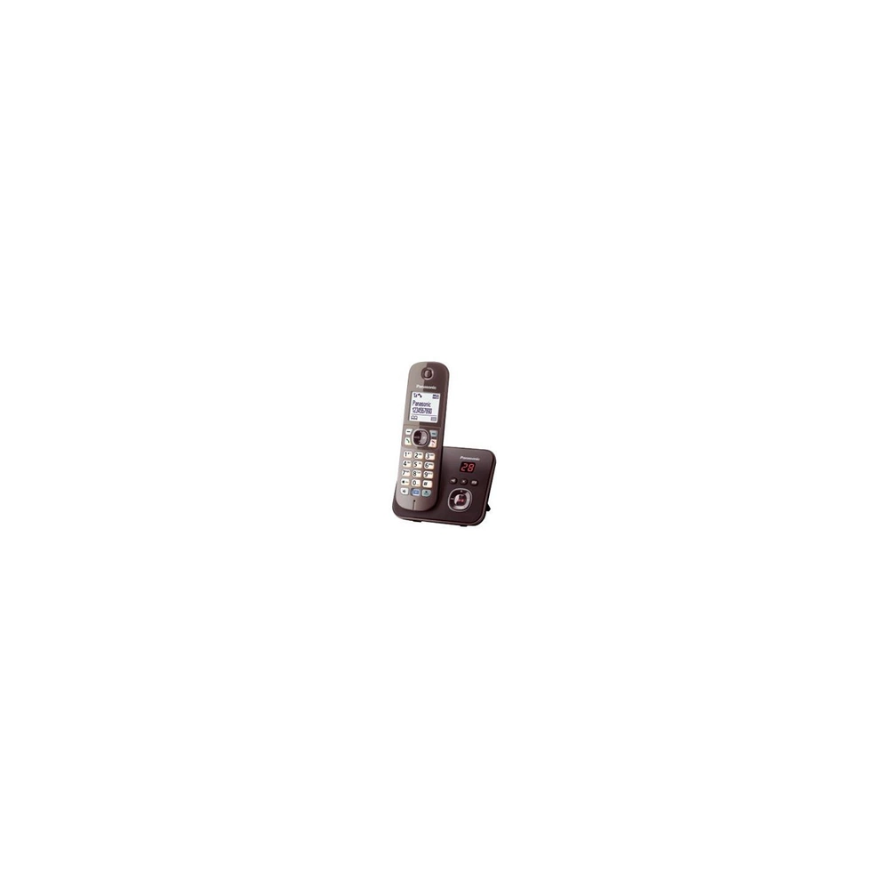 KX-TG6821 - Téléphone sans fil - système de répondeur avec ID d'appelant - DECT - Marron mocca