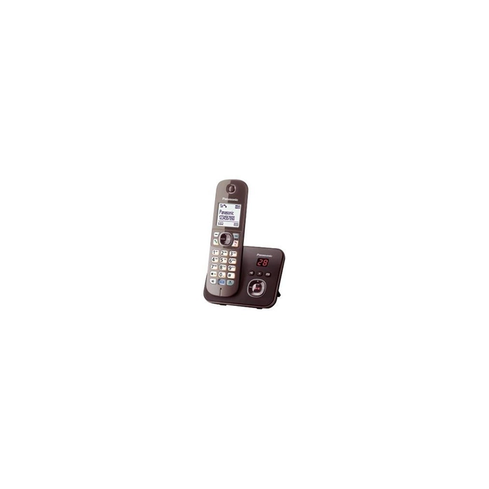 KX-TG6821 - Téléphone sans fil - système de répondeur avec ID d'appelant - DECT - Marron mocca