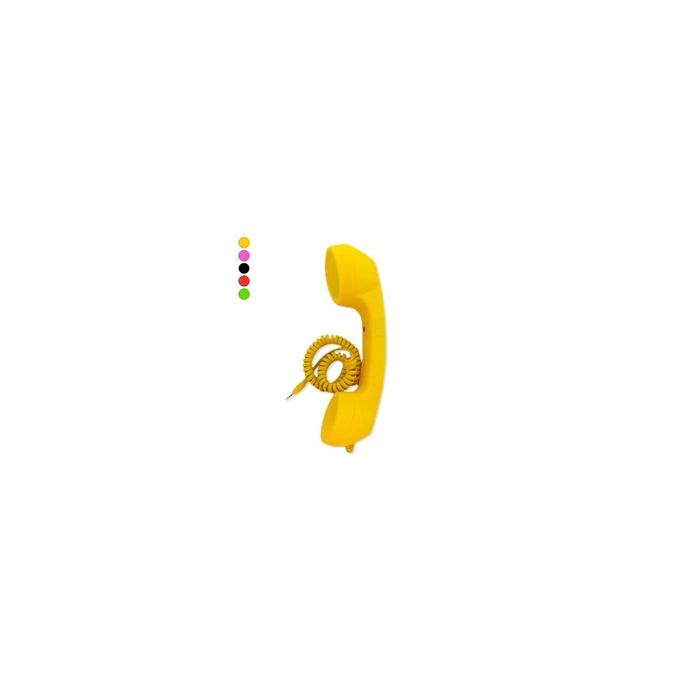 Téléphone rétro filaire jaune - Kitsch et vintage