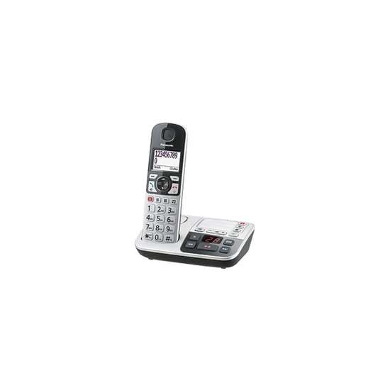 KX-TGE520 - Téléphone sans fil - système de répondeur avec ID d'appelant - DECTGAP - noir, argent