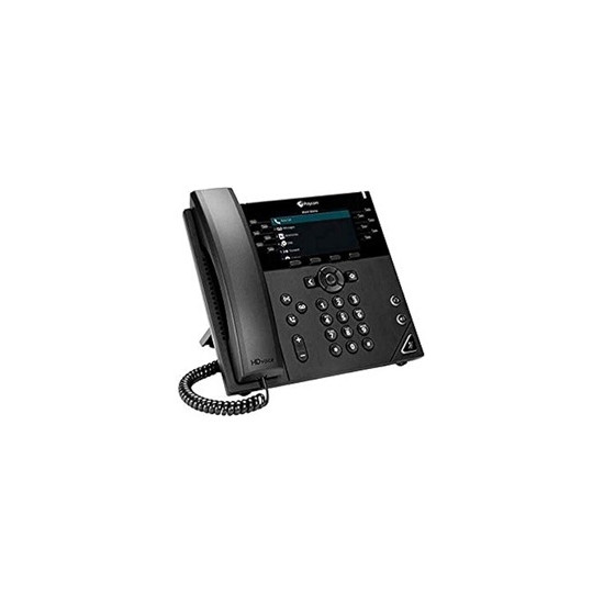 Poly VVX 450 - Téléphone VoIP - (conférence) à trois capacité d'appel - SRTP, SIP, SDP - 12 lignes - noir
