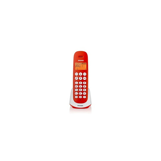 Téléphone sans fil Adara DECT avec identification de l'appelant Rouge Blanc