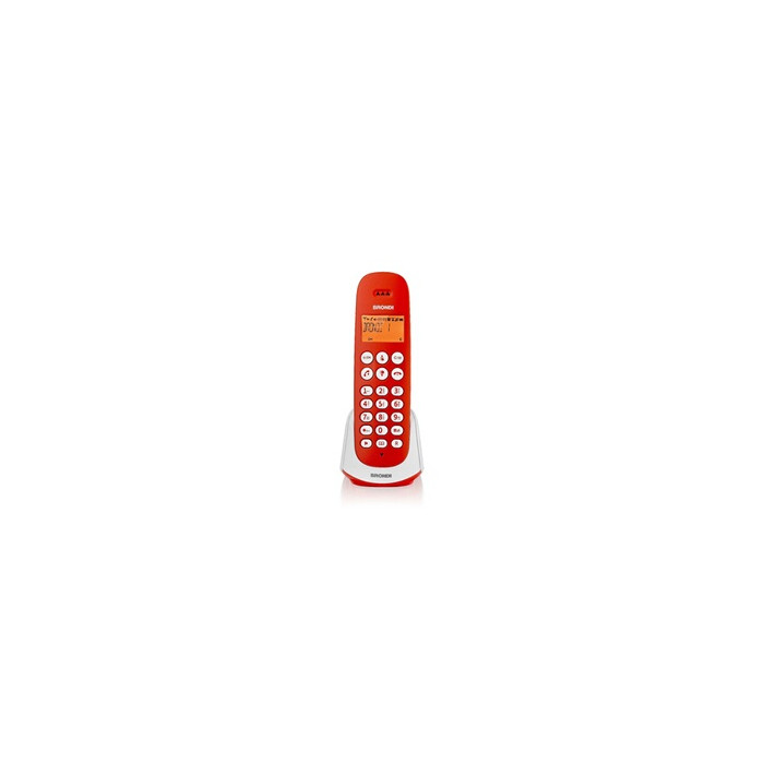 Téléphone sans fil Adara DECT avec identification de l'appelant Rouge Blanc