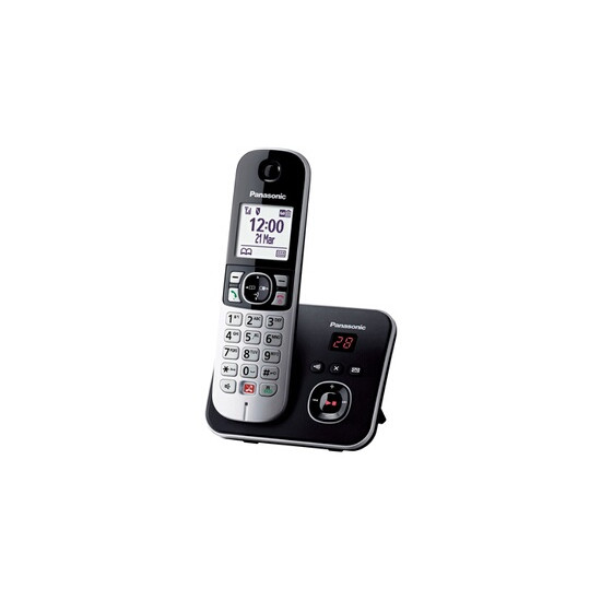 Téléphone DECT KX-TG6861 avec identification de l'appelant Noir, Gris