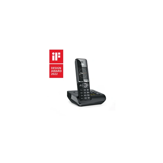 Téléphone analogique GIG550AMBLK DECT avec identification de l'appelant Noir