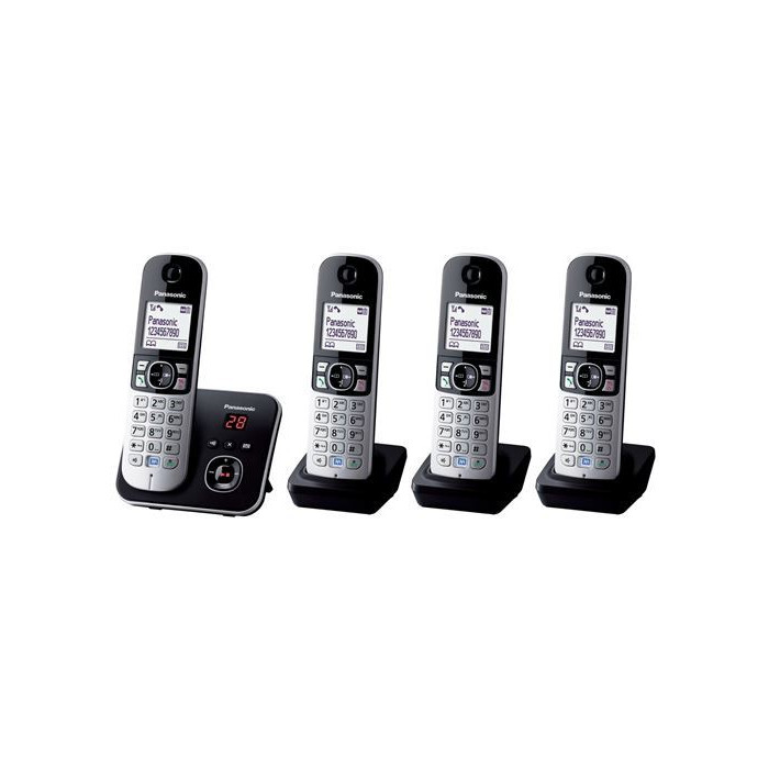 Téléphone fixe sans fil Panasonic KX-TG6824FRB Quattro