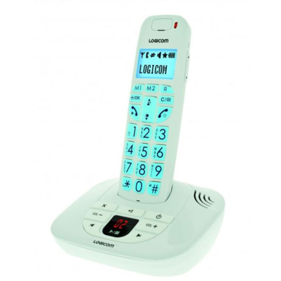 Téléphone sans fil Logicom Confort 155T Blanc