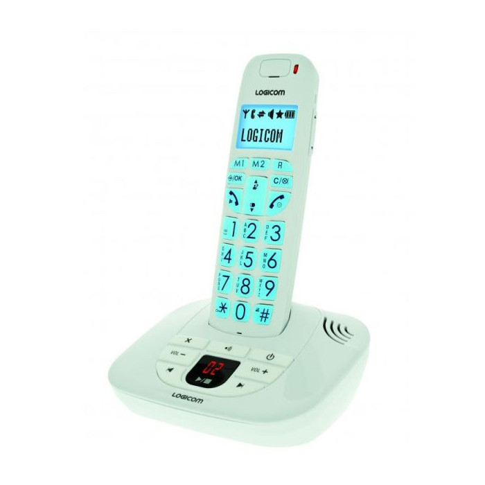Téléphone sans fil Logicom Confort 155T Blanc