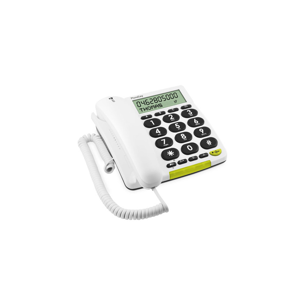 Téléphone fixe Doro PhoneEasy 312cs Blanc