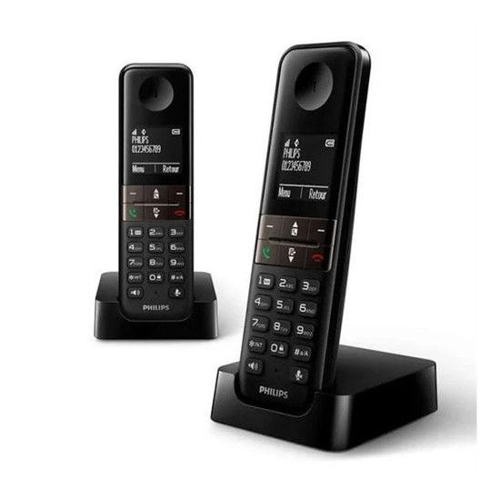 Téléphone Sans Fil Philips D4702B/34 Duo 1,8 DECT