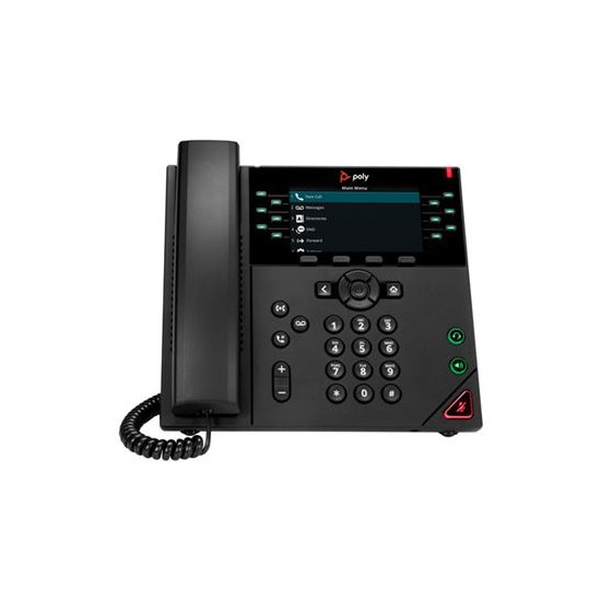 HP Poly VVX 450 - Téléphone VoIP - (conférence) à trois capacité d'appel - SRTP, SIP, SDP - 12 lignes - noir