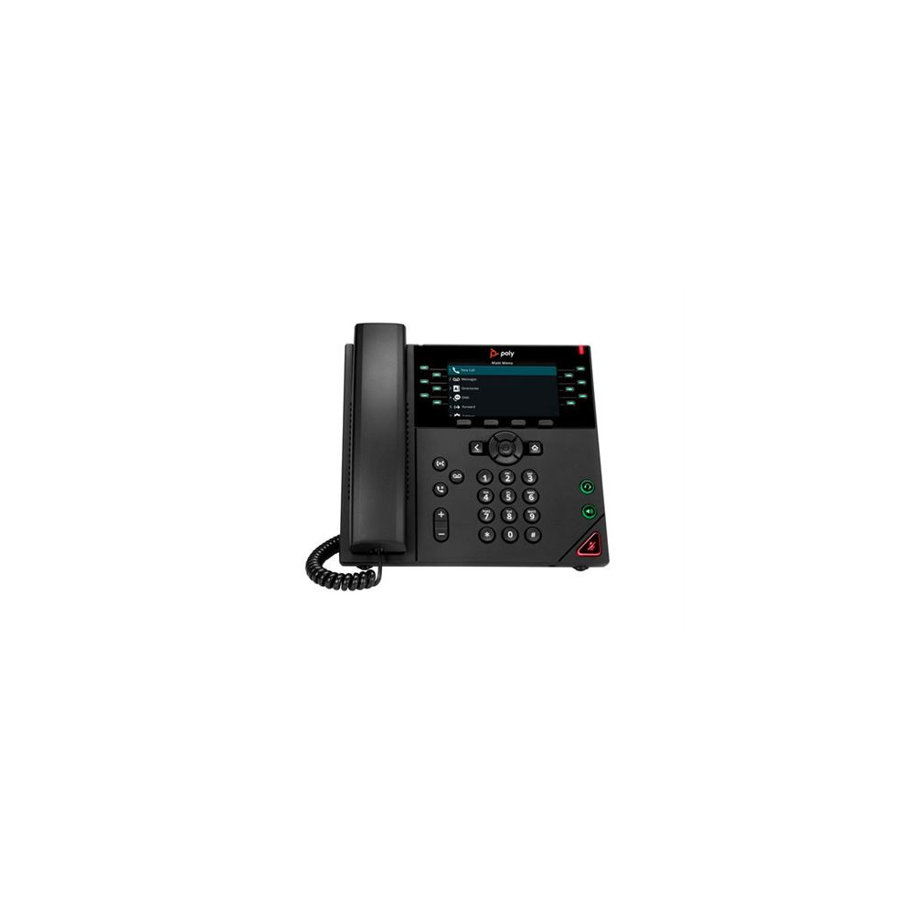HP Poly VVX 450 - Téléphone VoIP - (conférence) à trois capacité d'appel - SRTP, SIP, SDP - 12 lignes - noir
