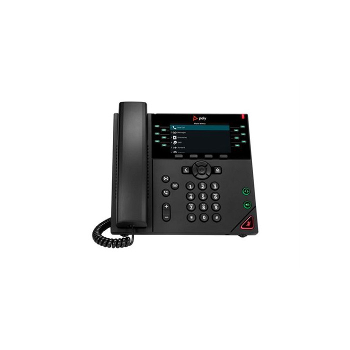 HP Poly VVX 450 - Téléphone VoIP - (conférence) à trois capacité d'appel - SRTP, SIP, SDP - 12 lignes - noir