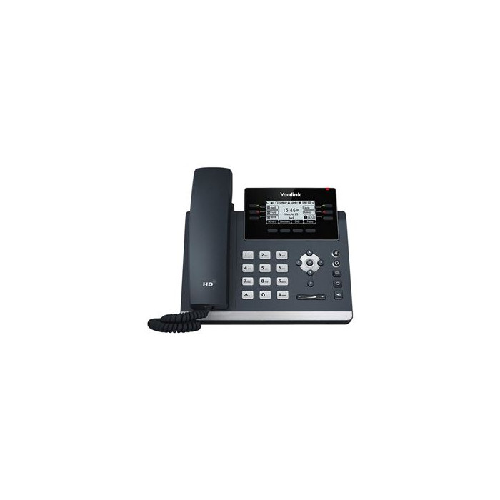 Yealink SIP-T42U - Téléphone VoIP avec ID d'appelant - à 5 voies capacité d'appel - SIP, SIP v2, SRTP - 12 lignes - gris classiq