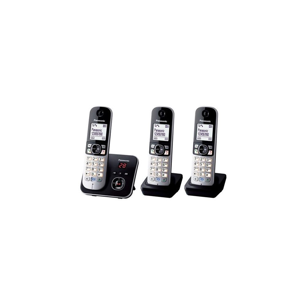 Téléphone Fixe sans fil Panasonic KX-TG6823 Trio Noir