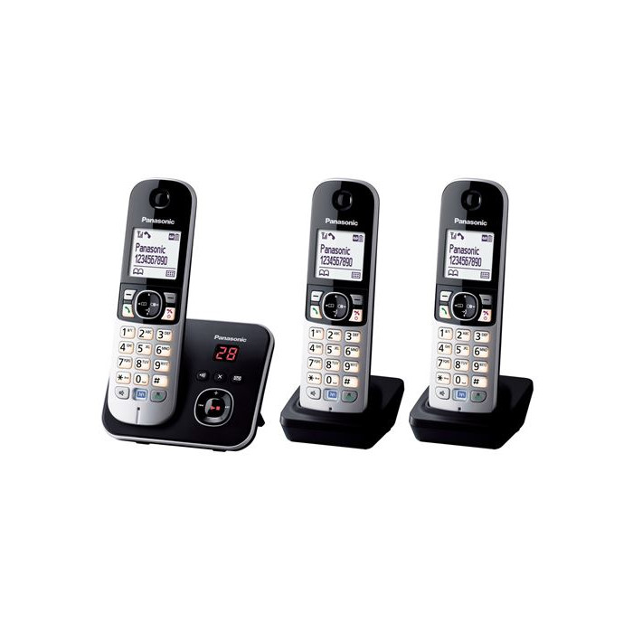 Téléphone Fixe sans fil Panasonic KX-TG6823 Trio Noir