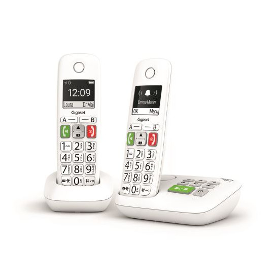Téléphone fixe sans fil Gigaset E290A Duo Blanc