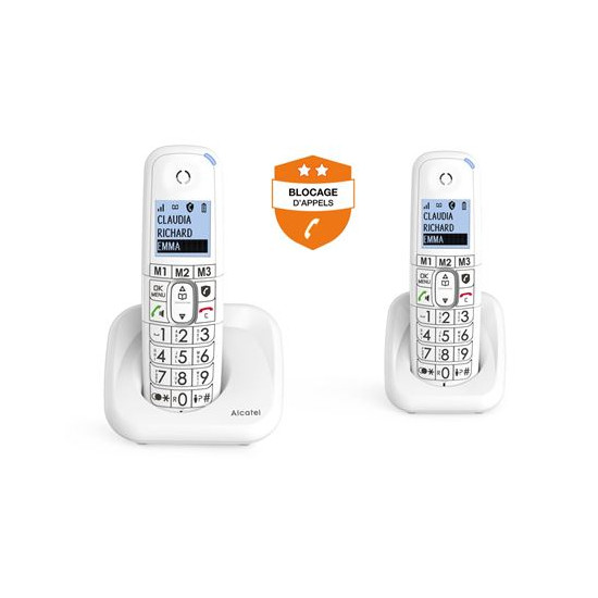 Téléphone fixe sans fil Alcatel XL785 Voice Duo Blanc