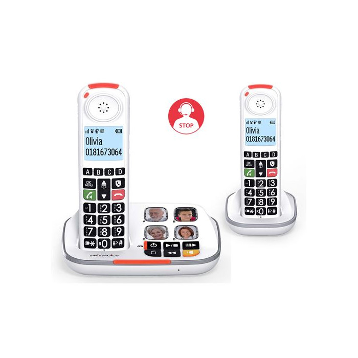 Téléphone sans fil Swissvoice Xtra 2355 Duo Blanc