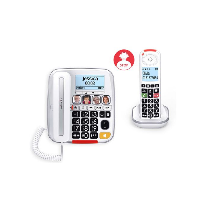 Téléphone sans fil Swissvoice Xtra 3355 Combo Blanc