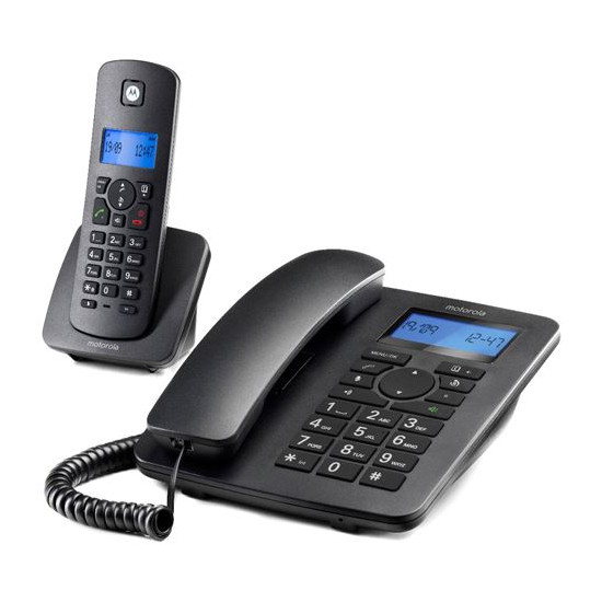 Téléphone Fixe Motorola IC4201 Combo Dect Noir