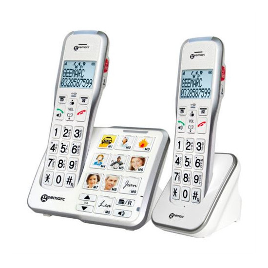 Téléphone à Grosses Touches Blanc 595-2 Photo