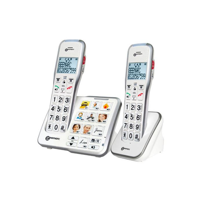 Téléphone à Grosses Touches Blanc 595-2 Photo