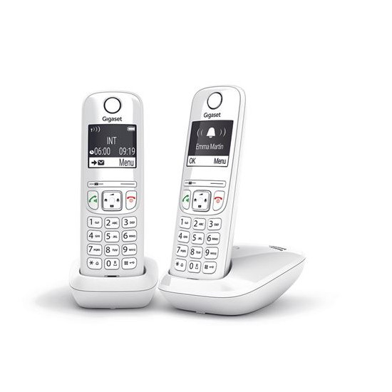 Téléphone sans fil Gigaset AS690 Duo Blanc - Fnac