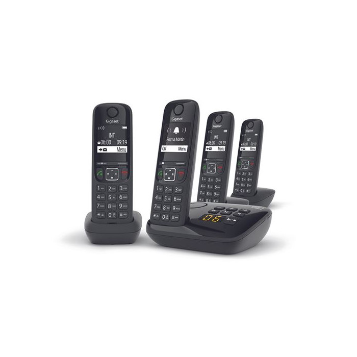Téléphone sans fil Gigaset AS690A Quattro Noir