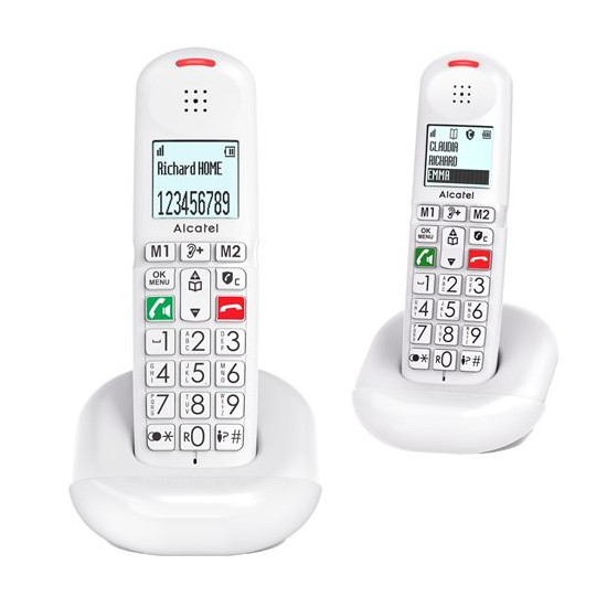 Pack de 2 Téléphone sans fil Alcatel XL685 Duo Blanc