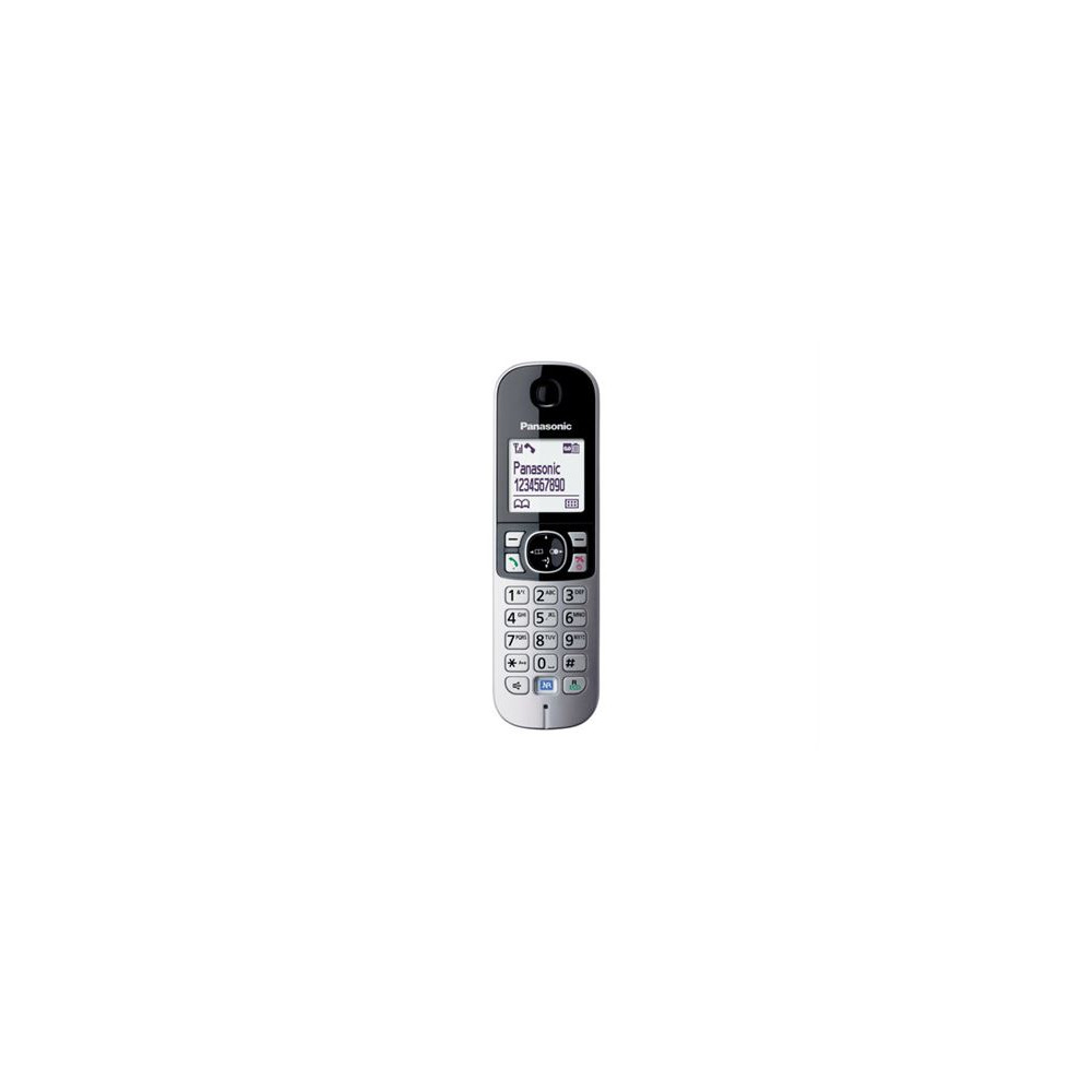 Panasonic KX-TG6821 - Téléphone sans fil - système de répondeur avec ID d'appelant - DECT - noir