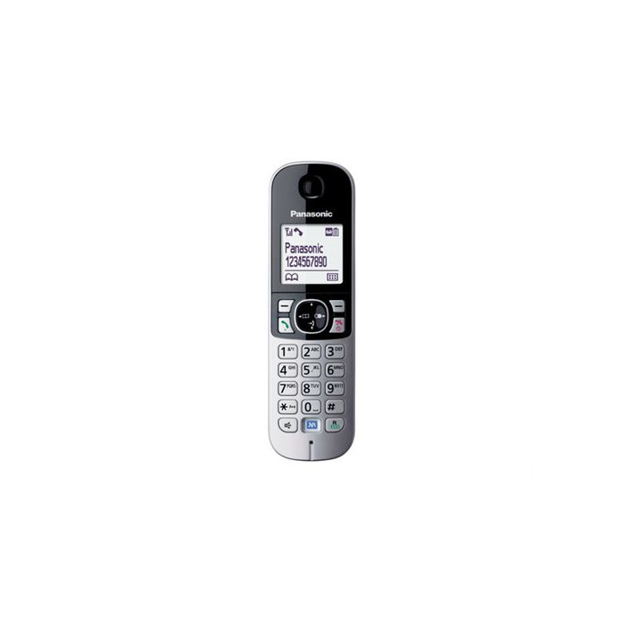Panasonic KX-TG6821 - Téléphone sans fil - système de répondeur avec ID d'appelant - DECT - noir