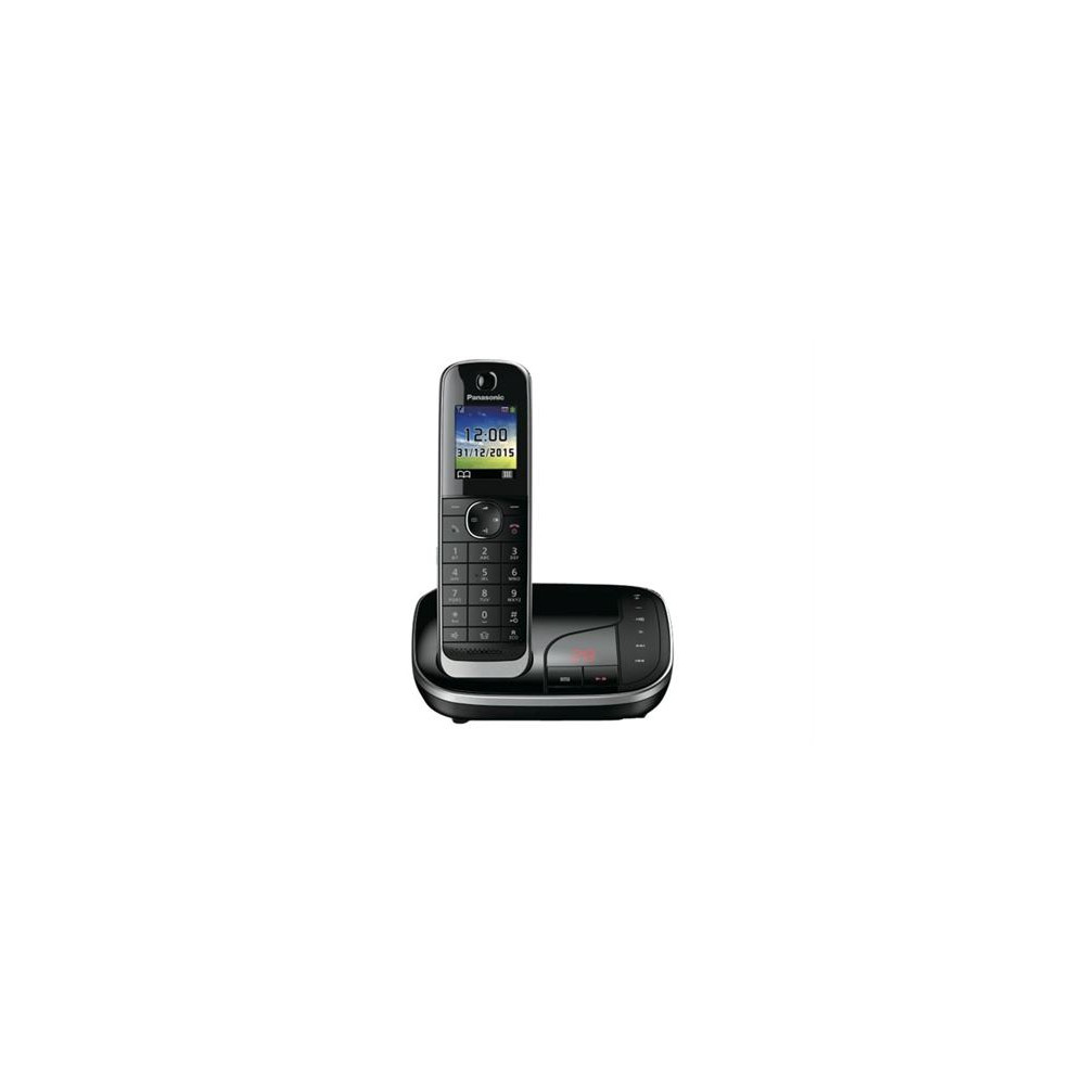 Panasonic KX-TGJ320GB - Téléphone sans fil - système de répondeur avec ID d'appelant - DECT - noir