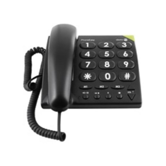 DORO PhoneEasy 311c - Téléphone Filaire Noir