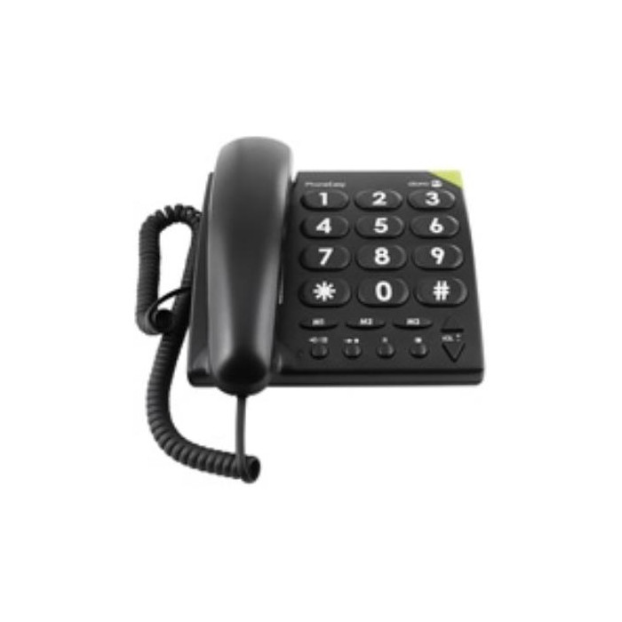 DORO PhoneEasy 311c - Téléphone Filaire Noir