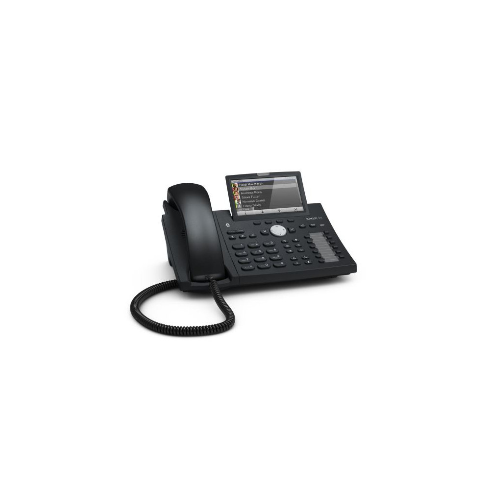 Snom 300 Desk Telephone D375 Couleur Voip / SIP Téléphone Bureau ; 4.3" Tilt Pouvoir Couleur À Haute Résolution D'affichage, 12 