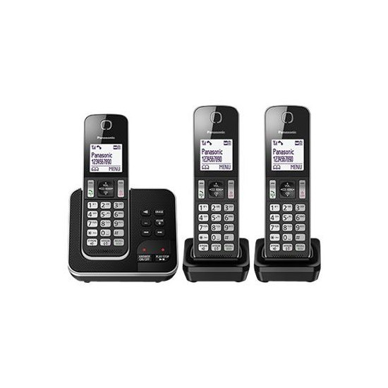 Panasonic KX-TGD323 - Téléphone sans fil - système de répondeur avec ID d'appelant/appel en instance - DECTGAP - (conférence) à 