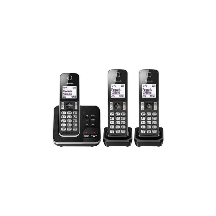 Panasonic KX-TGD323 - Téléphone sans fil - système de répondeur avec ID d'appelant/appel en instance - DECTGAP - (conférence) à 