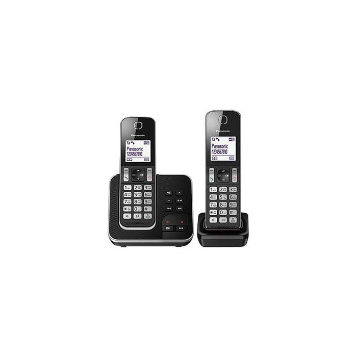 Panasonic KX-TGD322 - Téléphone sans fil - système de répondeur avec ID d'appelant/appel en instance - DECTGAP - (conférence) à 