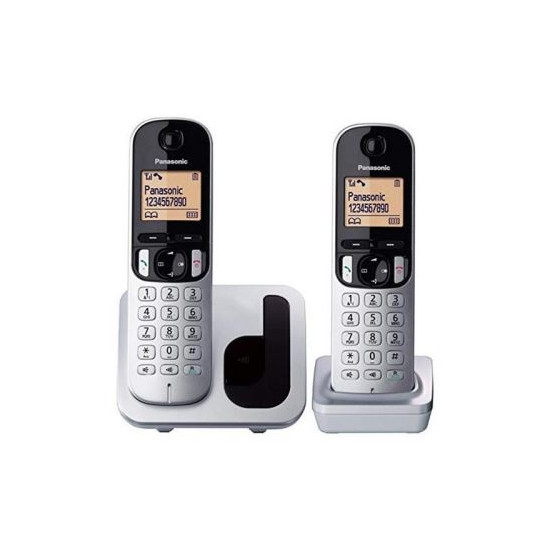 Téléphone Sans Fil Panasonic Corp. DUO KX-TGC212SPS (2 pcs) Noir/argenté