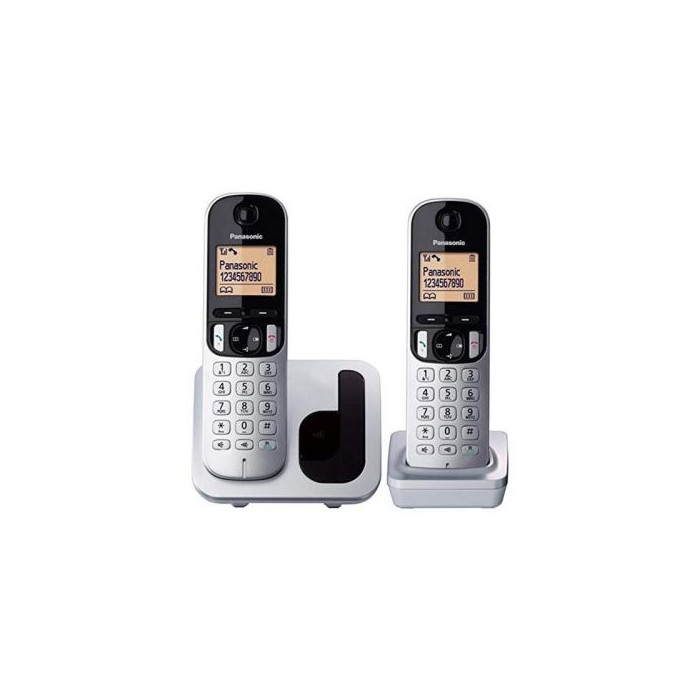 Téléphone Sans Fil Panasonic Corp. DUO KX-TGC212SPS (2 pcs) Noir/argenté